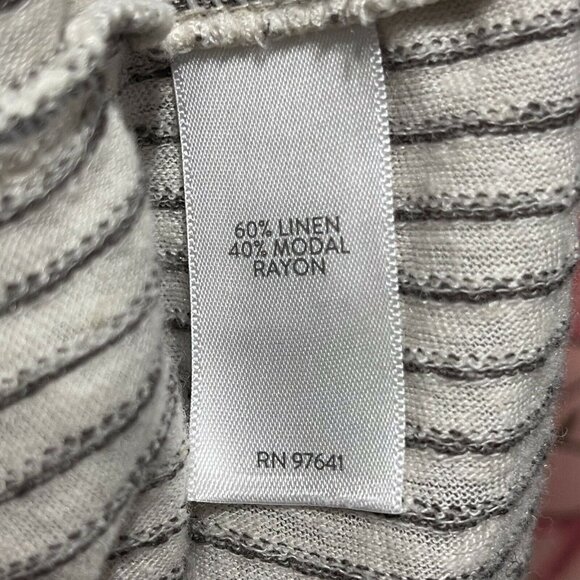 Pure Jill Womens Striped Linen Modal Poncho Top 3X - Picture 6 of 9